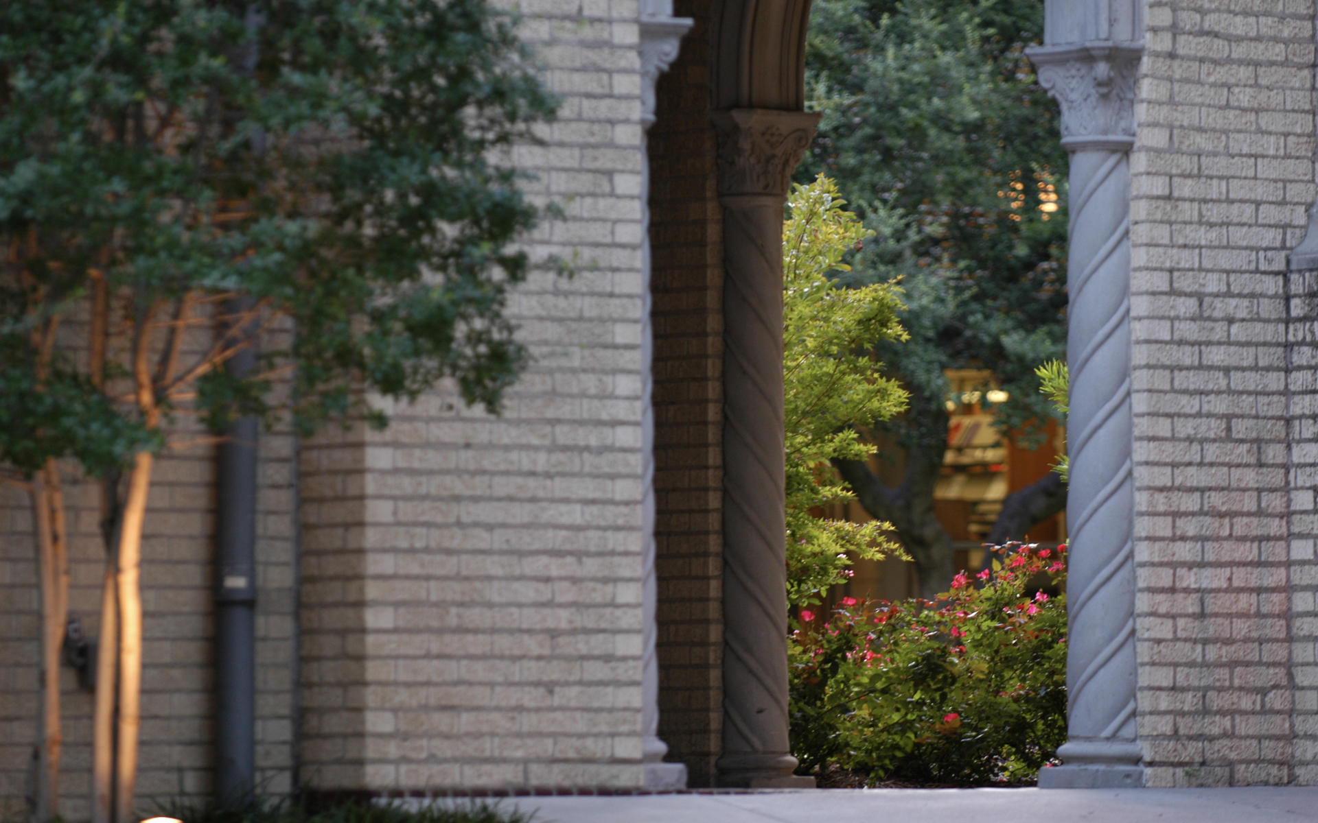 arches outside of library