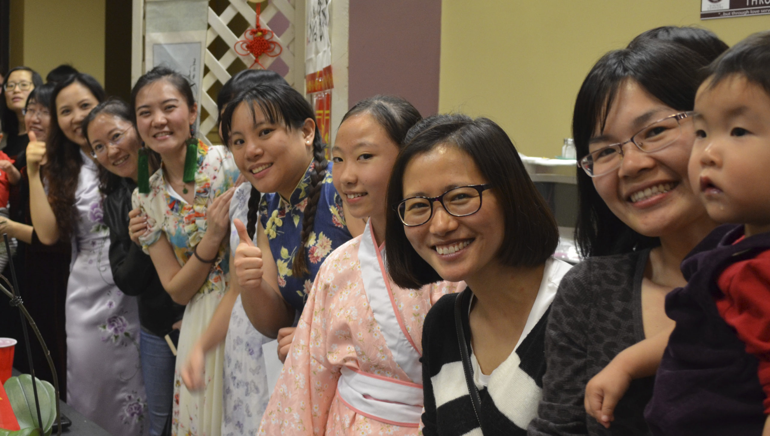 group of international students